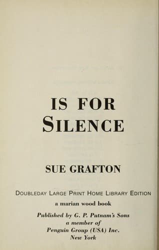 Cover image for S is for Silence