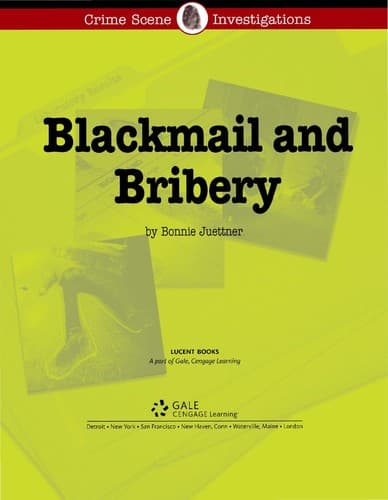 Blackmail and bribery